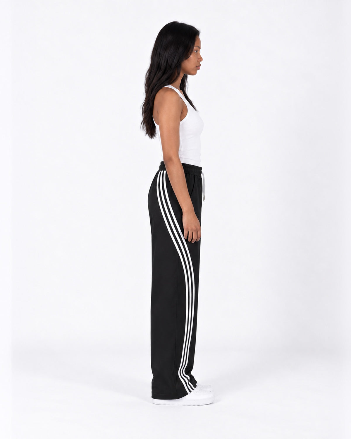 Essential Stripe Wide-Leg Track Pants
