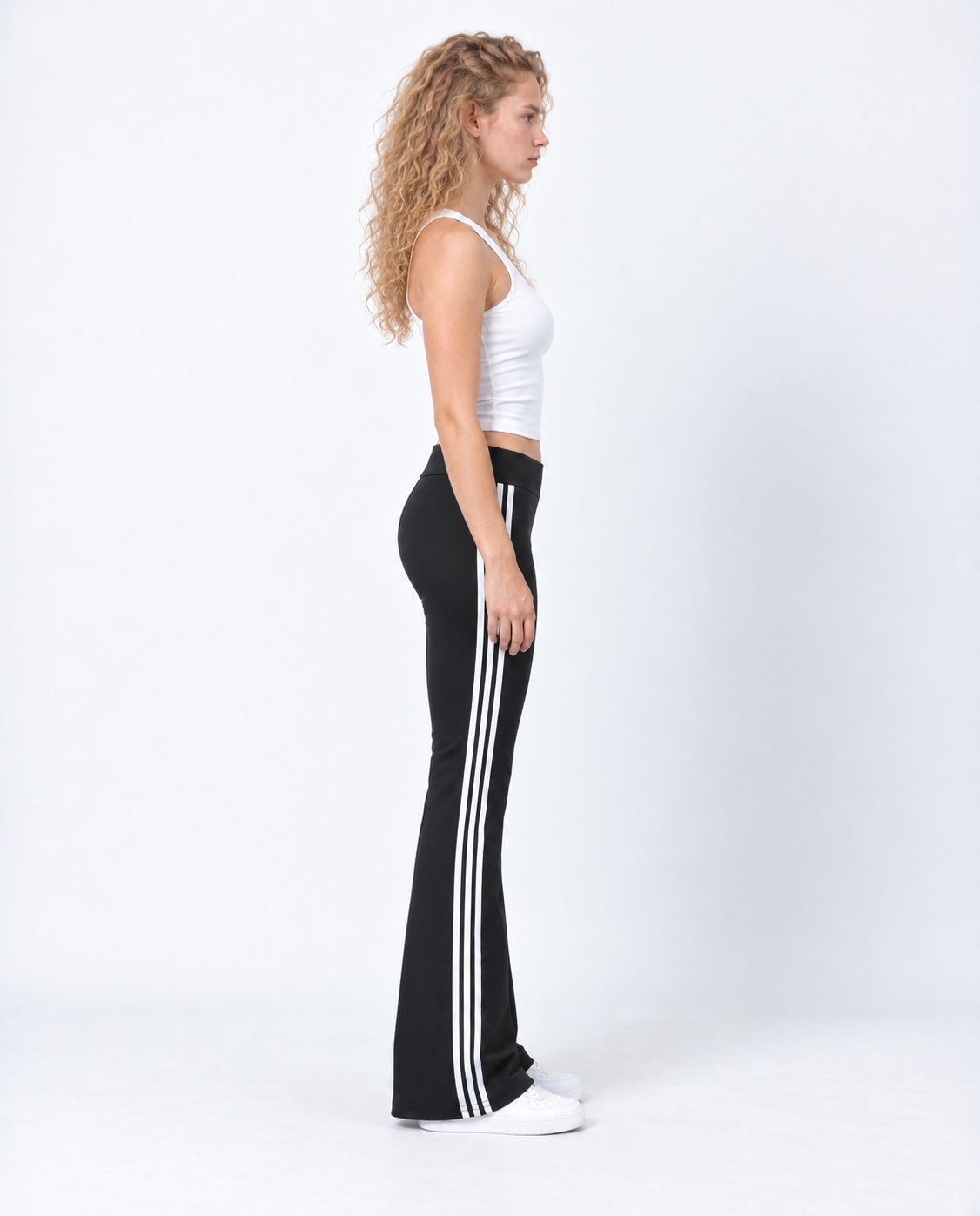 Triple Stripe Flared Track Pants