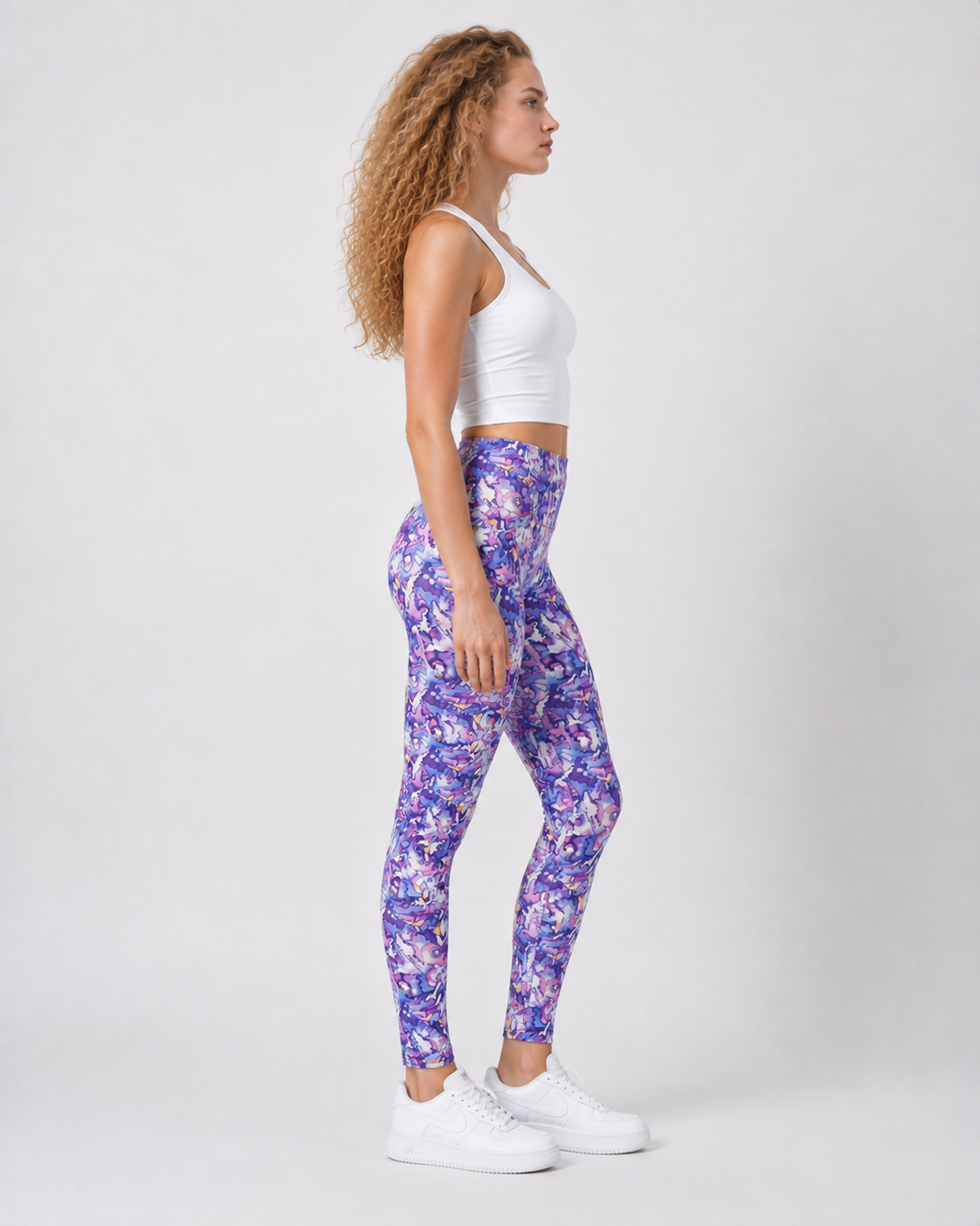 Purple Rush Print Leggings