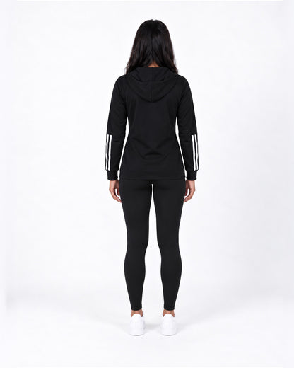 Essential Stripe Zip-Up Hoodie