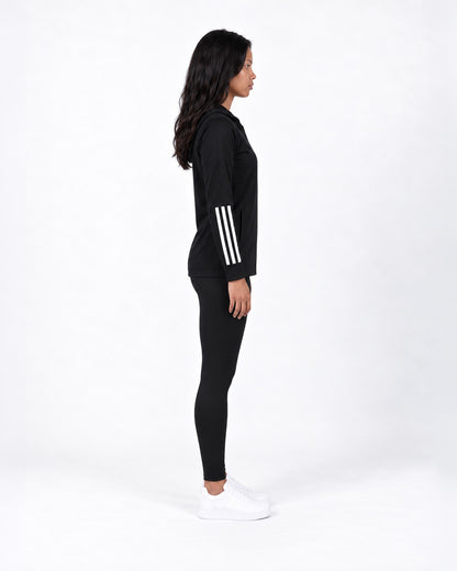 Essential Stripe Zip-Up Hoodie