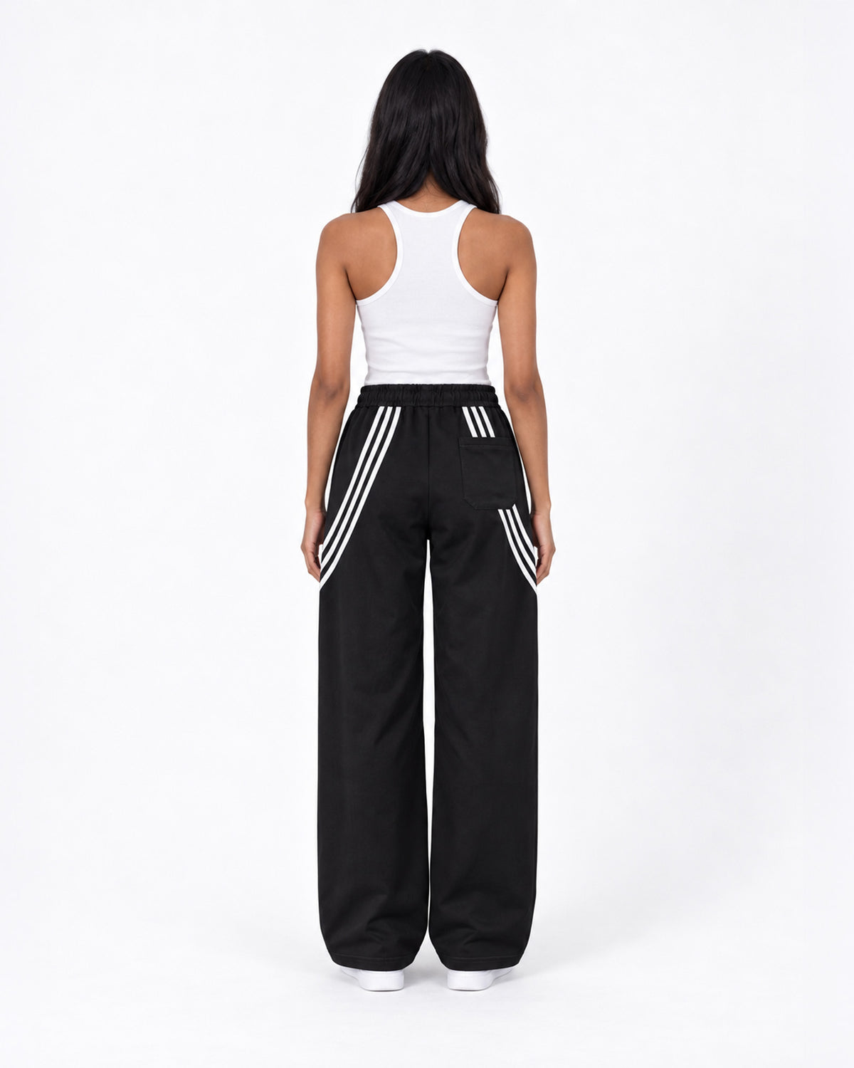 Essential Stripe Wide-Leg Track Pants