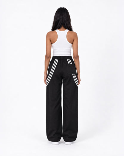 Essential Stripe Wide-Leg Track Pants