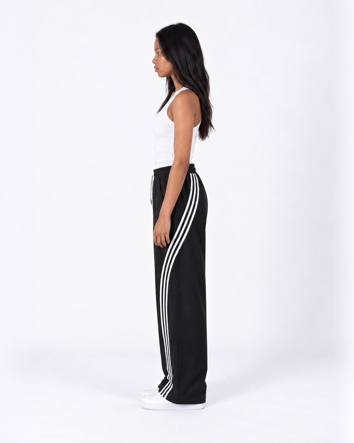 Essential Stripe Wide-Leg Track Pants