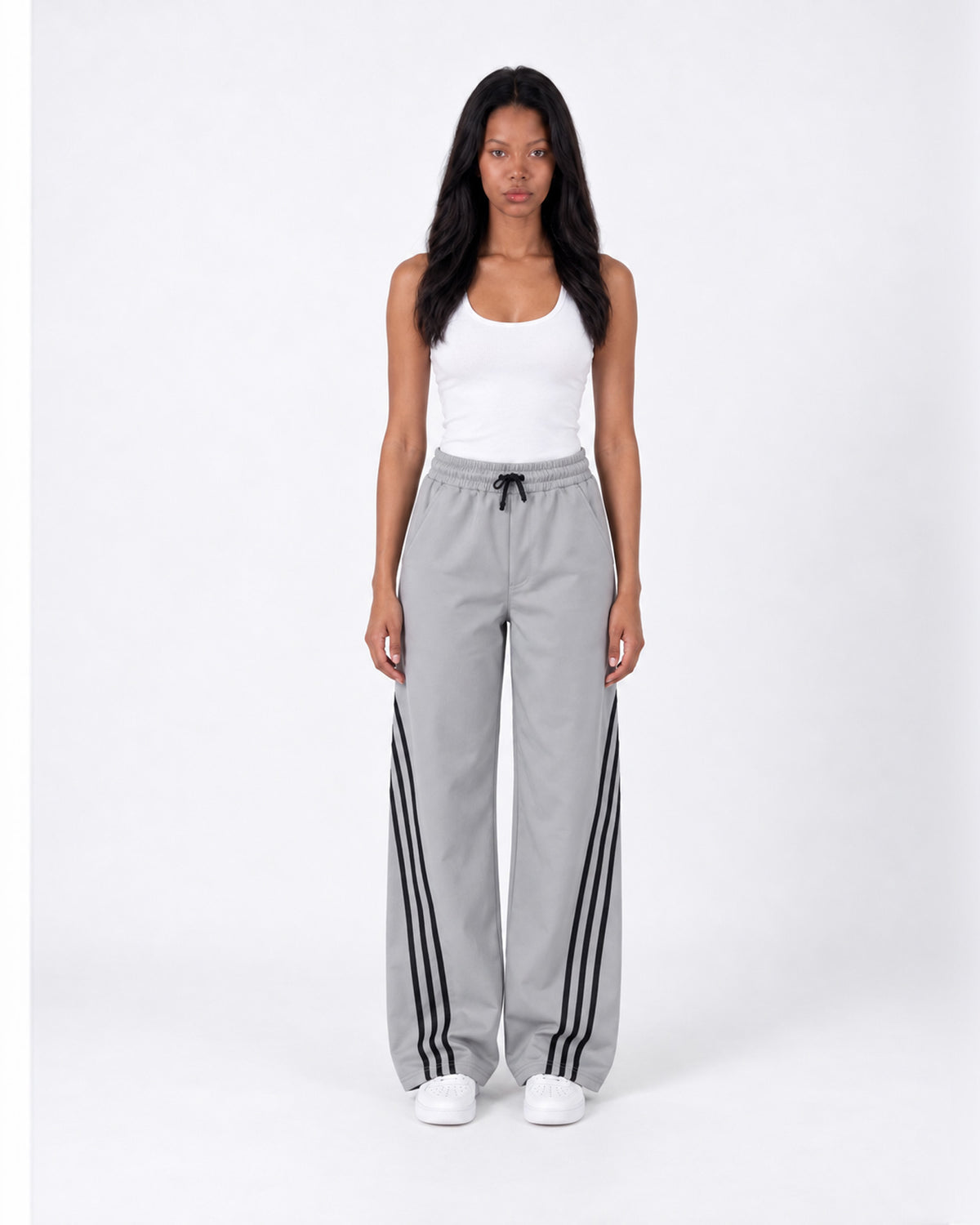 Essential Stripe Wide-Leg Track Pants