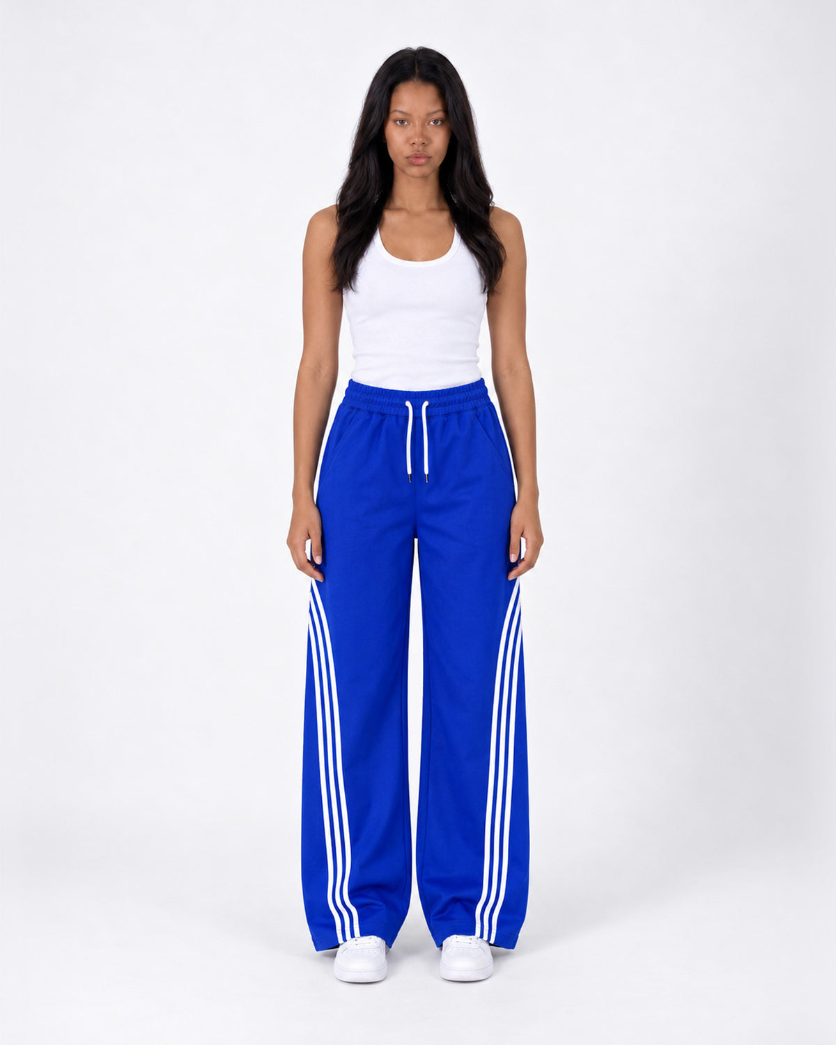 Essential Stripe Wide-Leg Track Pants