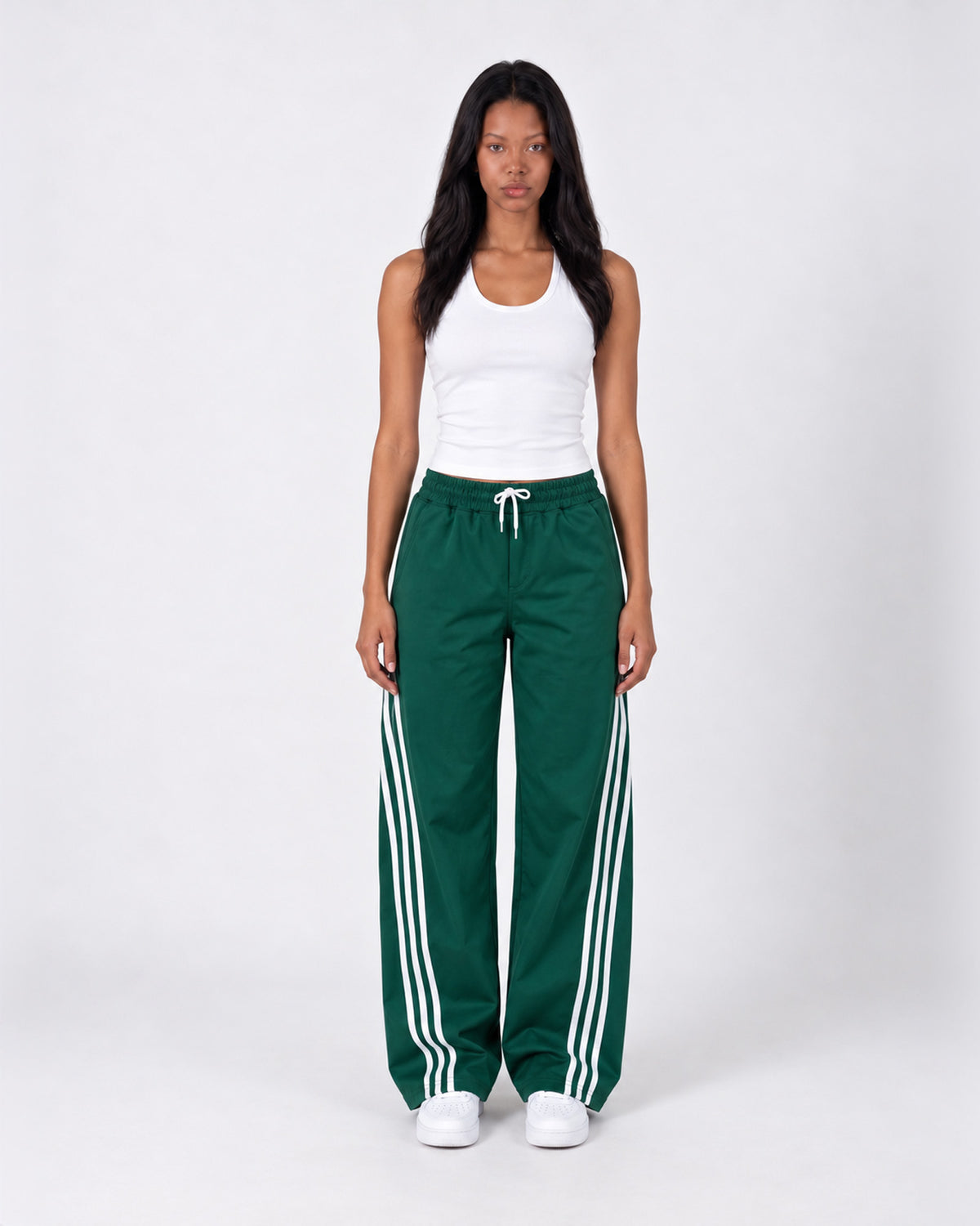 Essential Stripe Wide-Leg Track Pants
