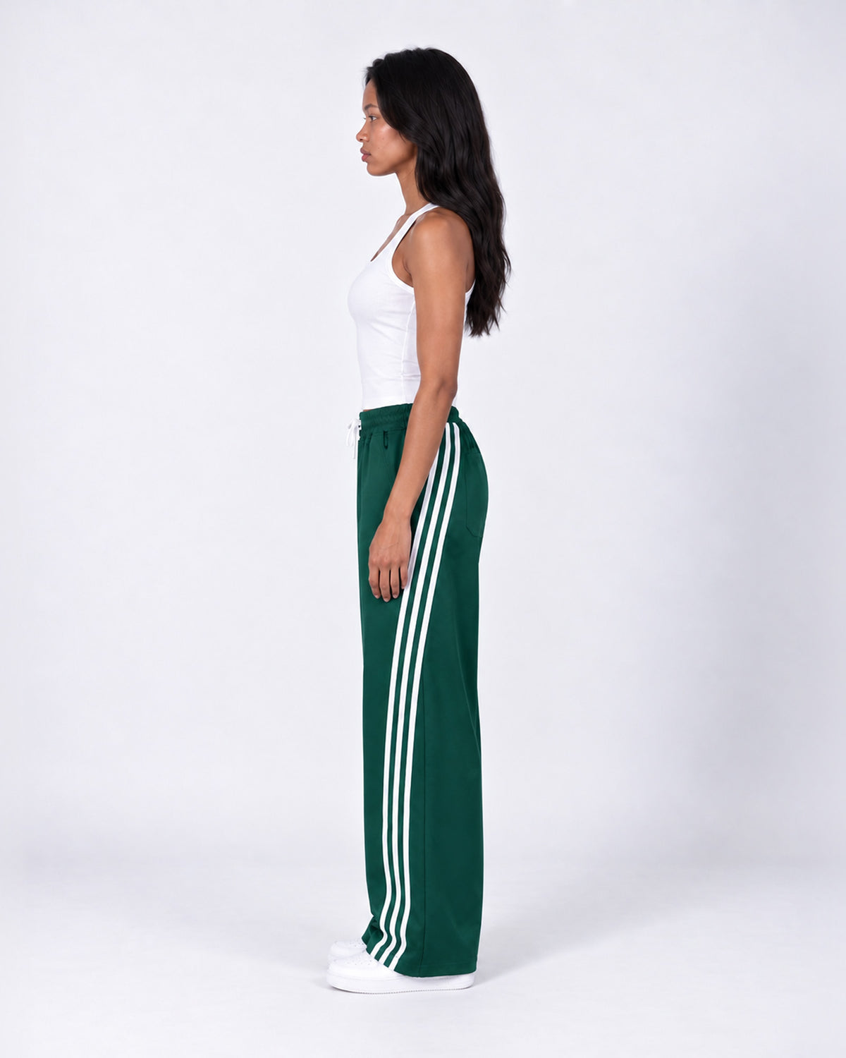Essential Stripe Wide-Leg Track Pants