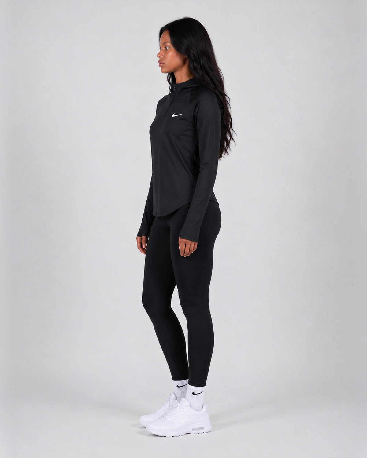 Core Hooded Quarter-Zip Top