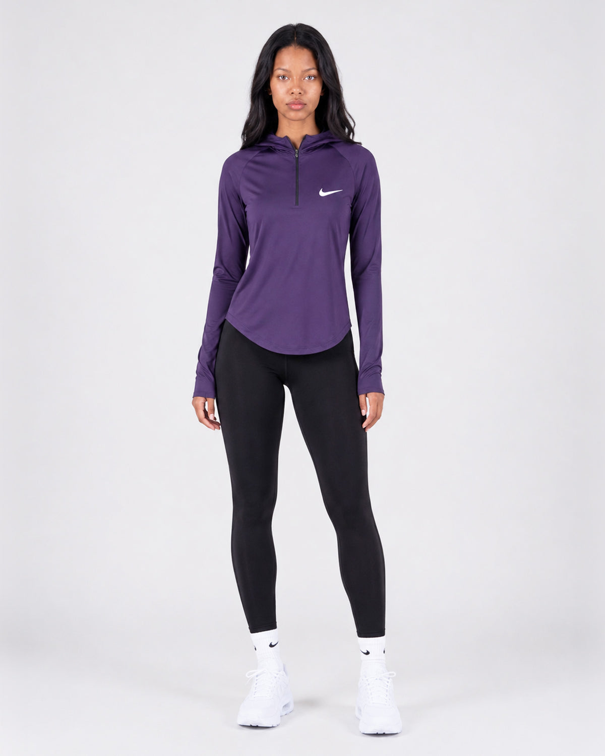 Core Hooded Quarter-Zip Top