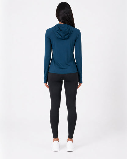 Core Hooded Quarter-Zip Top