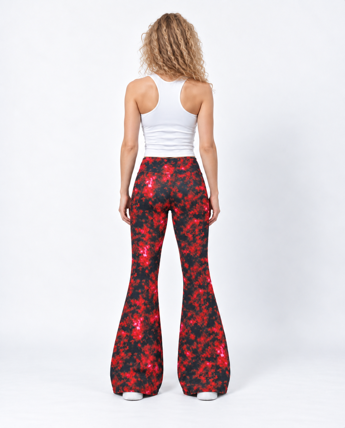 Red Blaze Flared Leggings