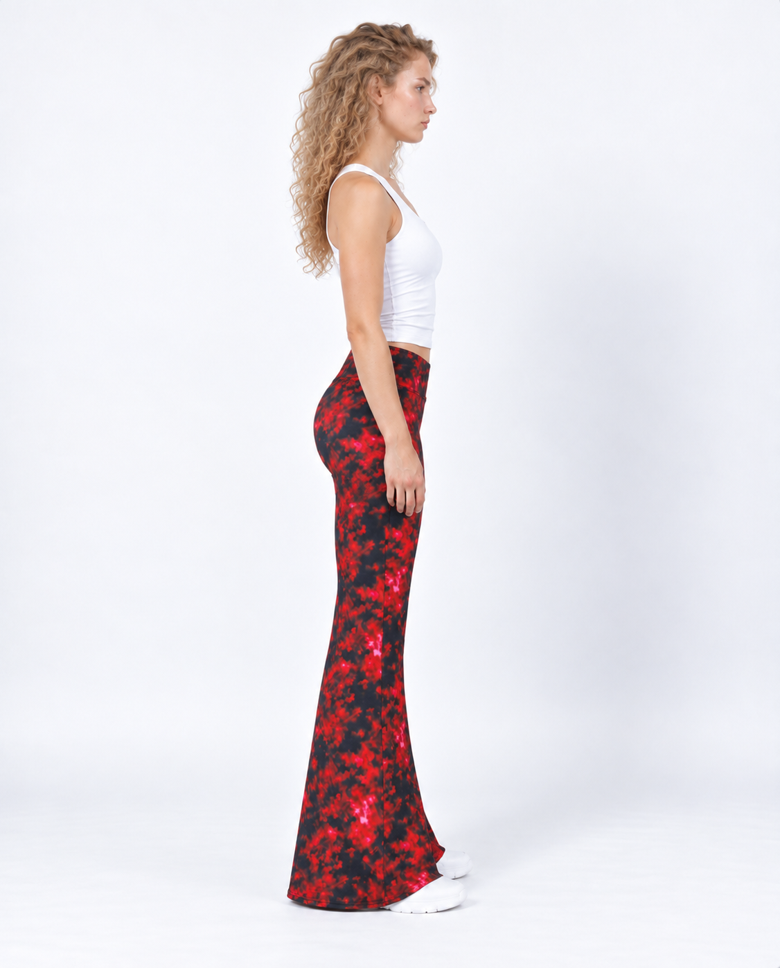 Red Blaze Flared Leggings
