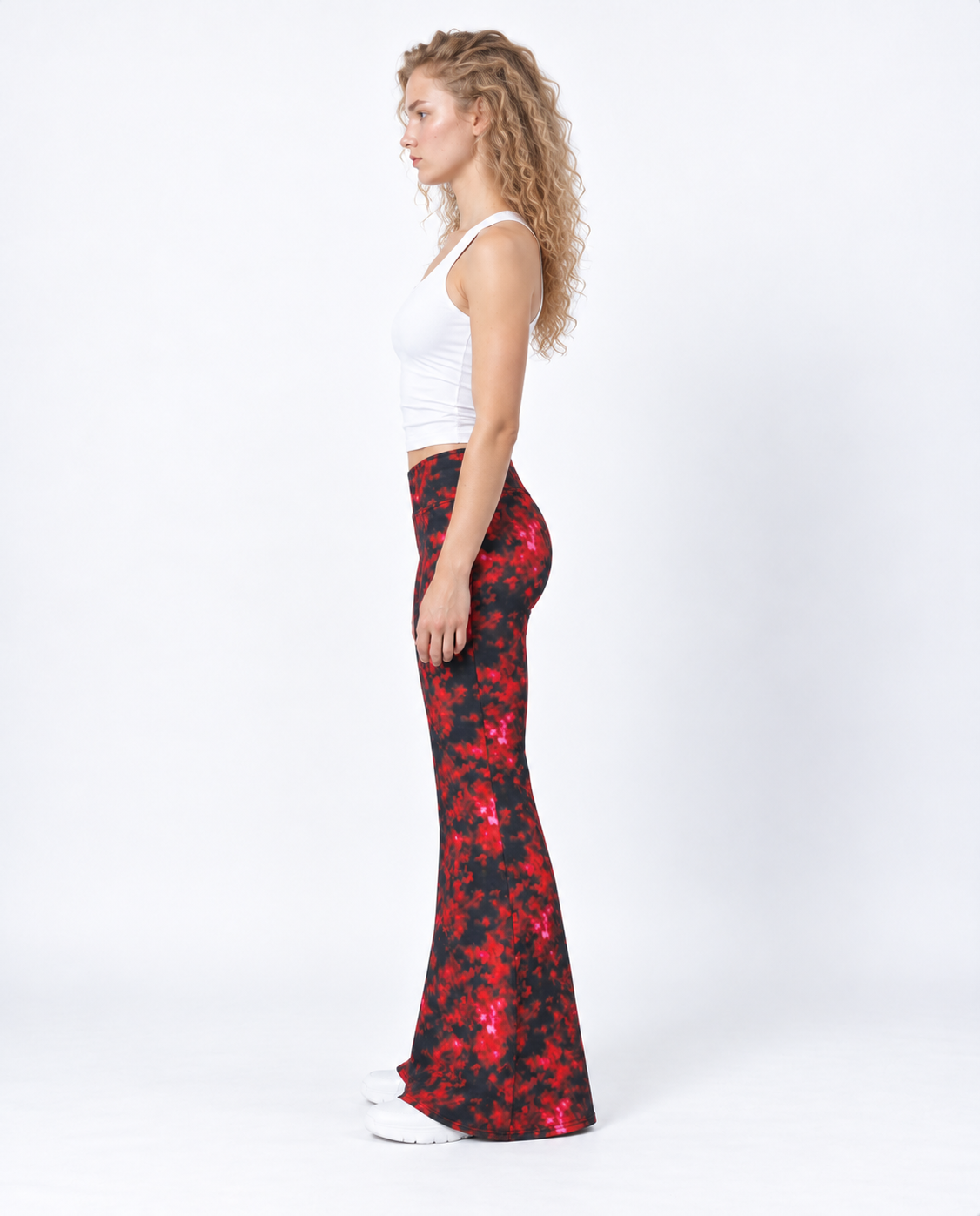 Red Blaze Flared Leggings