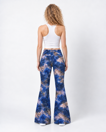 Blue Cloud Flared Leggings
