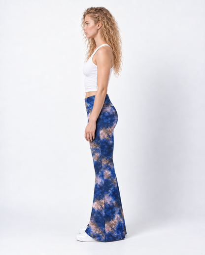 Blue Cloud Flared Leggings