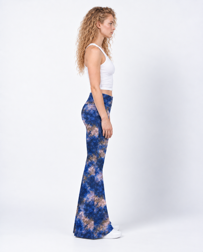 Blue Cloud Flared Leggings