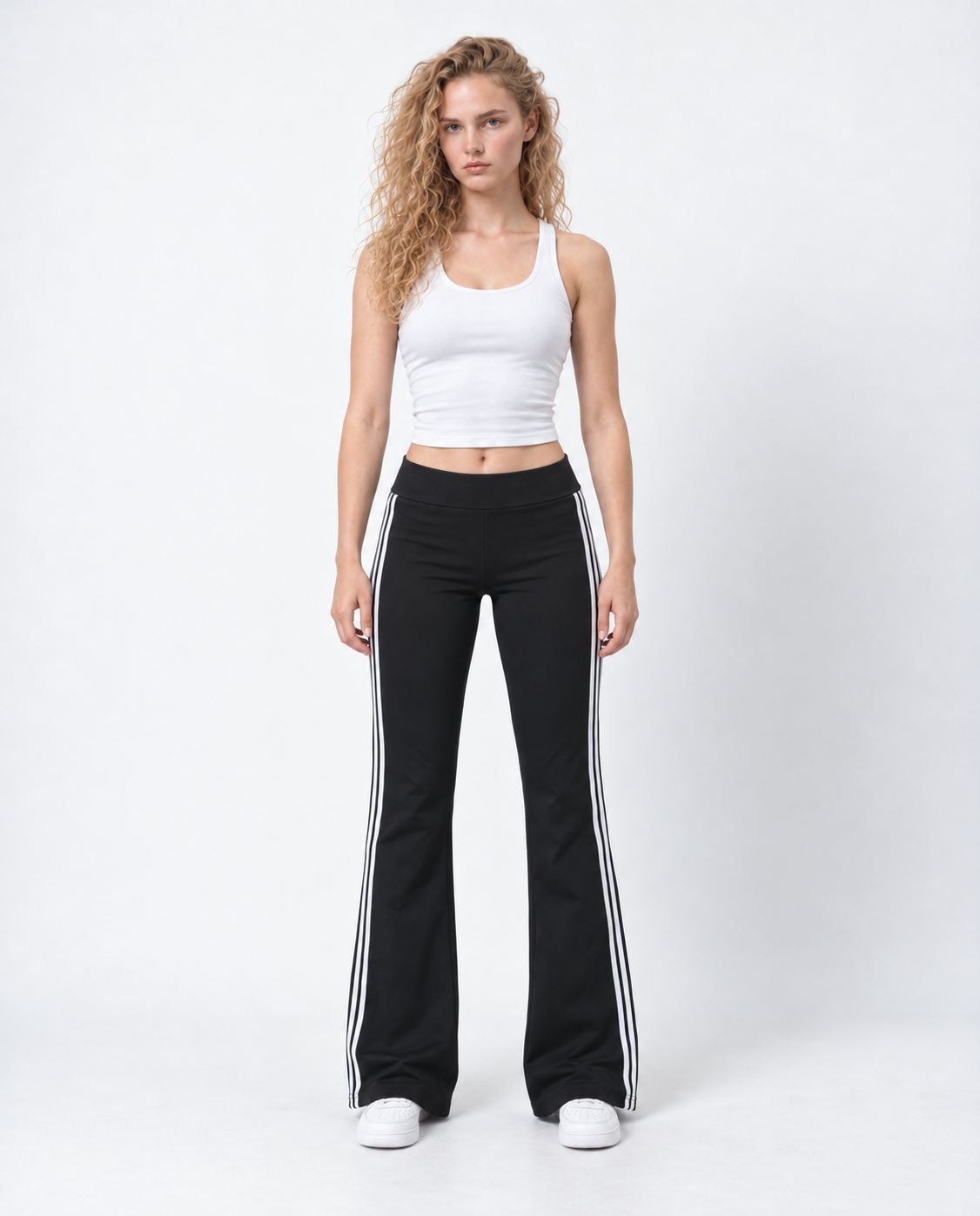 Triple Stripe Flared Track Pants