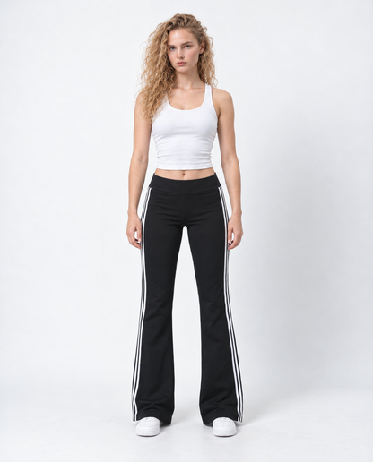 Triple Stripe Flared Track Pants