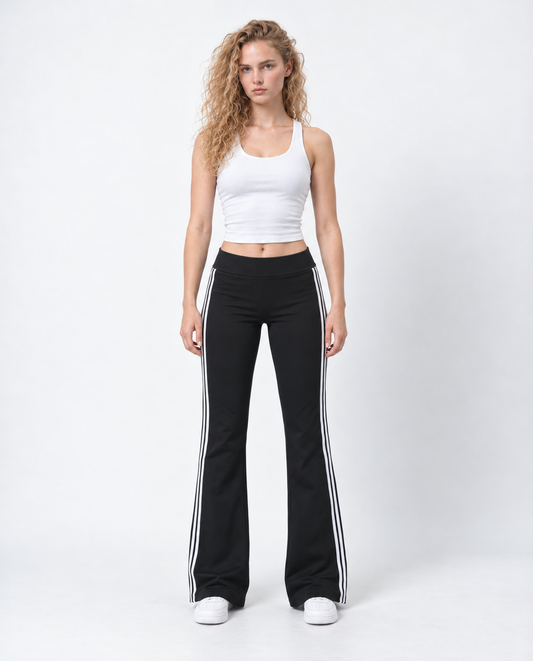 Triple Stripe Flared Track Pants