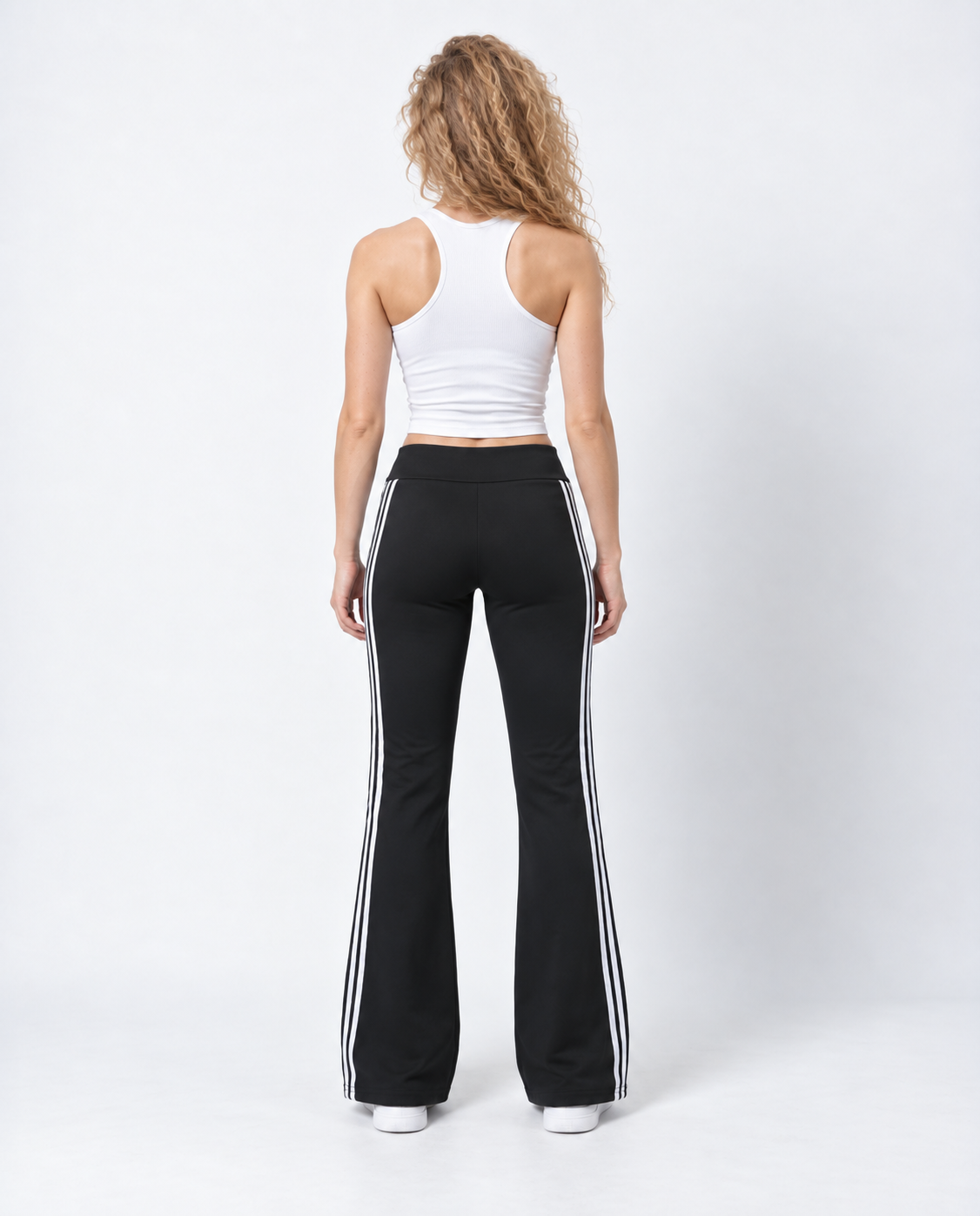 Triple Stripe Flared Track Pants