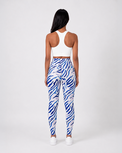 Wave Print High-Waist Leggings