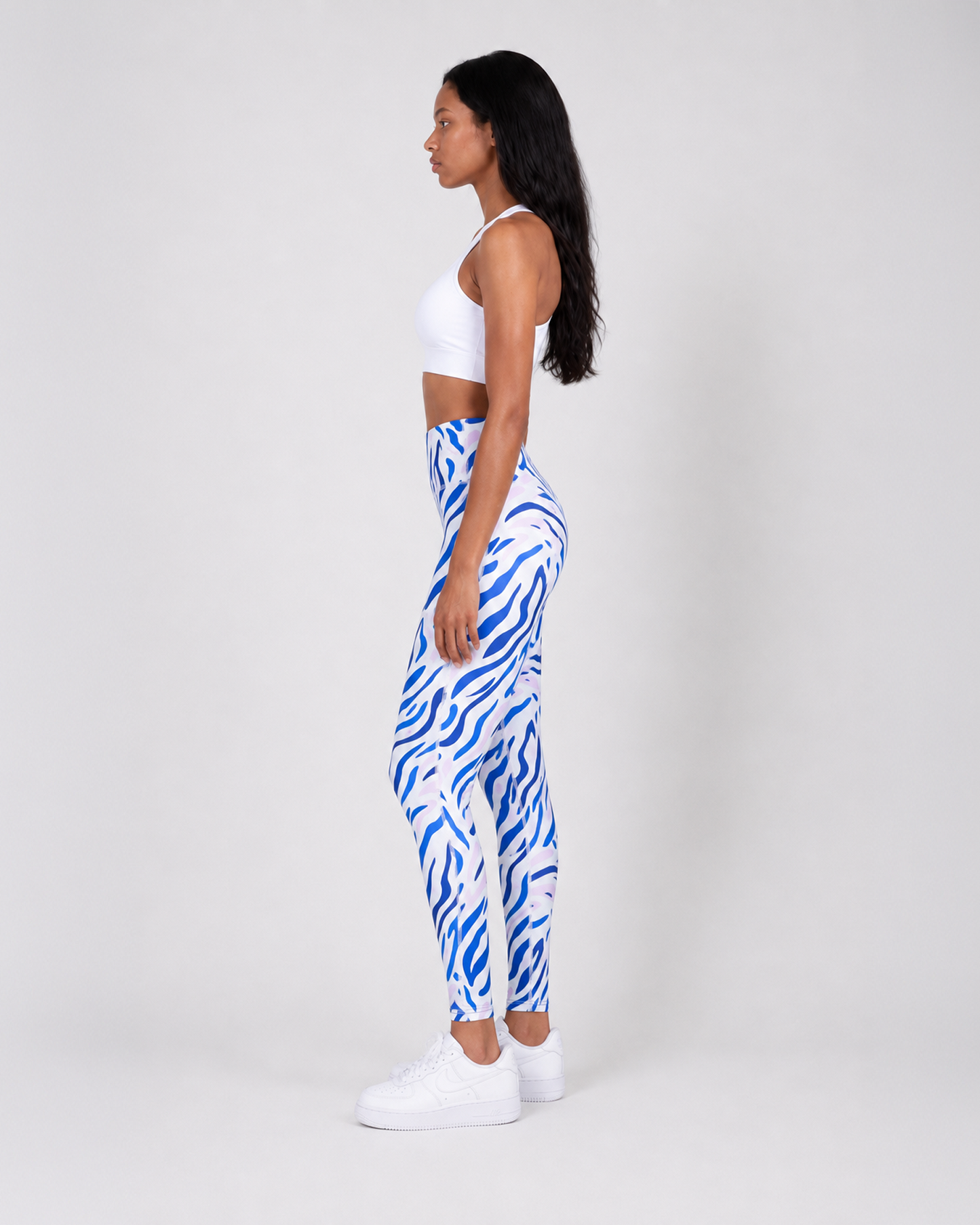 Wave Print High-Waist Leggings