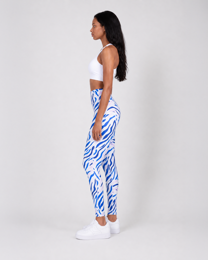 Wave Print High-Waist Leggings