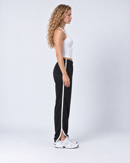 Triple Stripe Open-Hem Track Pants