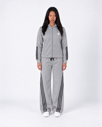 Adidas Triple Stripe Hooded Tracksuit Set