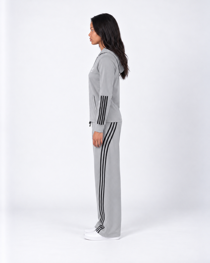 Adidas Triple Stripe Hooded Tracksuit Set