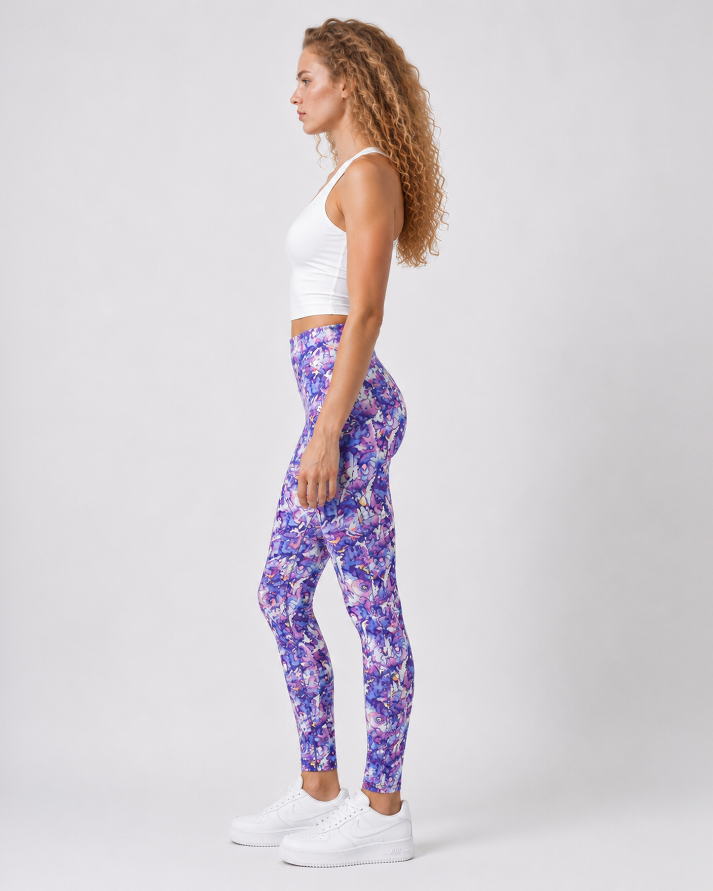 Purple Rush Print Leggings