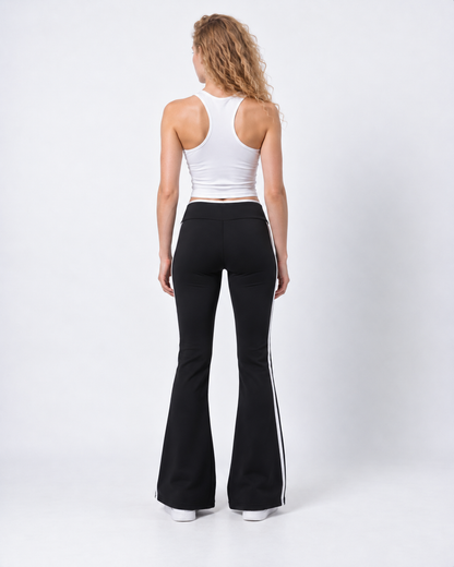 V-Waist Stripe Flare Pants