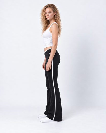 V-Waist Stripe Flare Pants