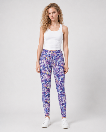 Purple Rush Print Leggings