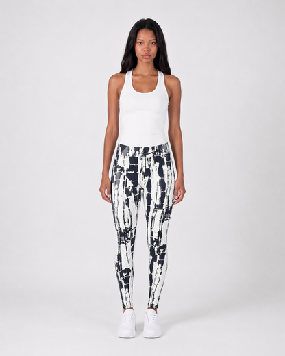 Mono Abstract Print Leggings