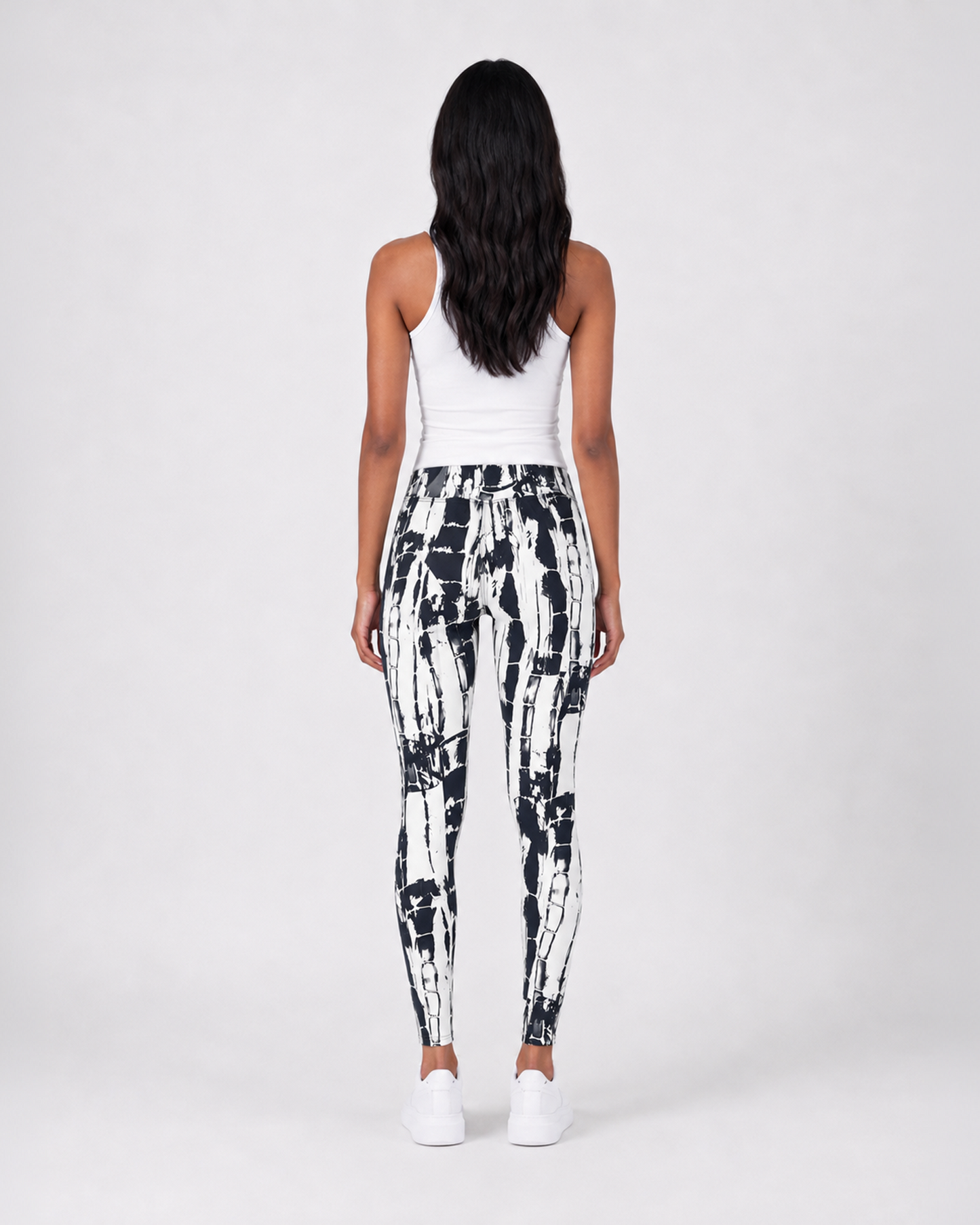 Mono Abstract Print Leggings