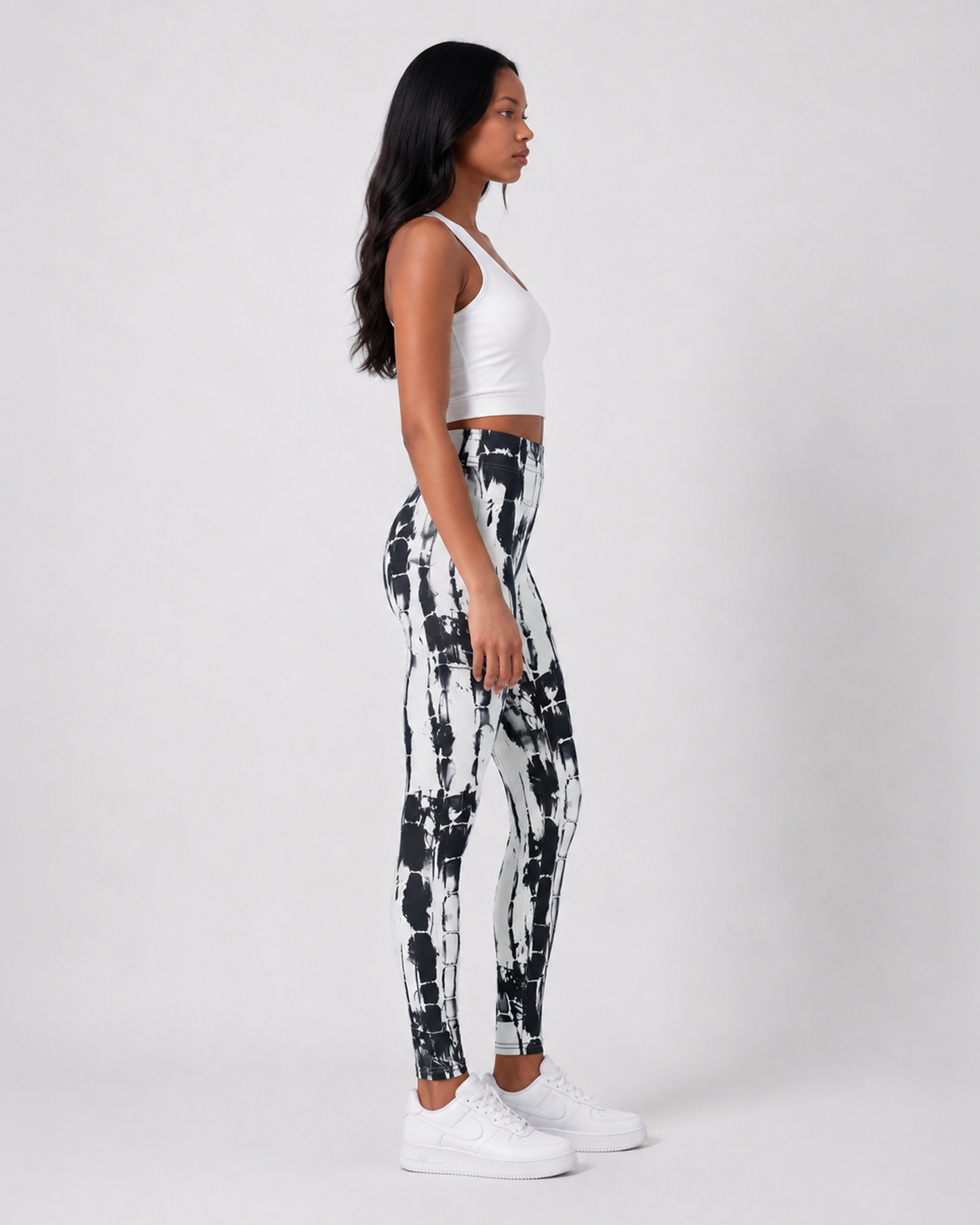 Mono Abstract Print Leggings