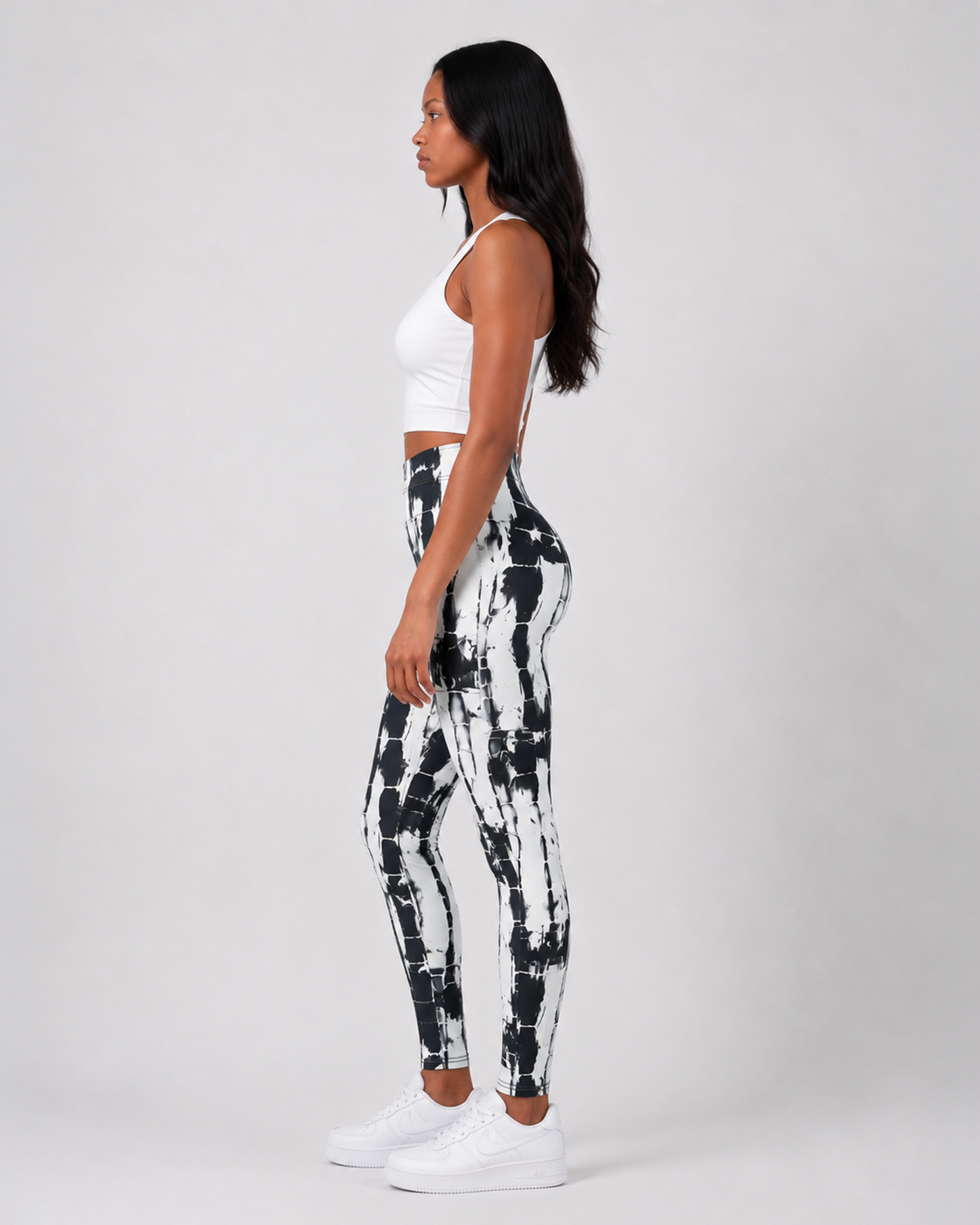 Mono Abstract Print Leggings