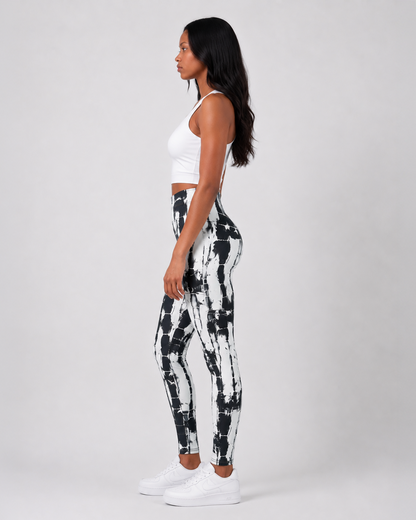 Mono Abstract Print Leggings