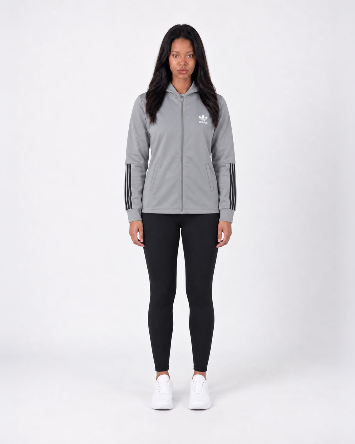 Essential Stripe Zip-Up Hoodie