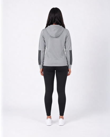 Essential Stripe Zip-Up Hoodie