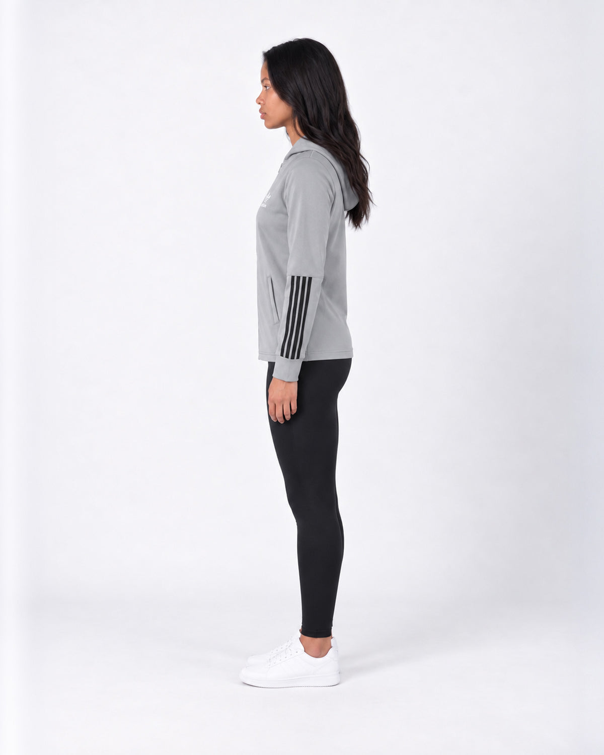 Essential Stripe Zip-Up Hoodie